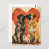 Leonberger dog Valentijnsdag Briefkaart (Voorkant / Achterkant)