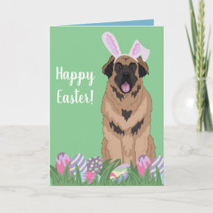Leonberger Easter Bunny Kaart