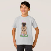 Leonberger Easter Bunny T-shirt (Voorkant volledig)