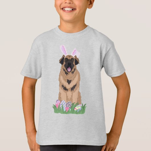 Leonberger Easter Bunny T-shirt (Voorkant)