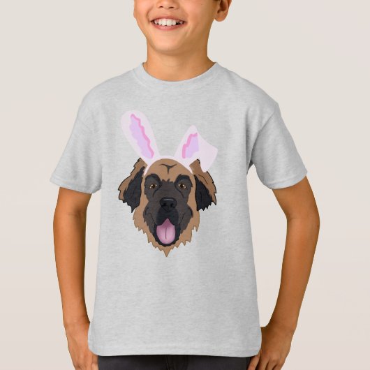 Leonberger Easter Bunny T-shirt (Voorkant)
