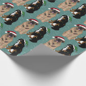 Leonberger en Bernese Mountain Dog Kerstmis Cadeaupapier (Hoek)