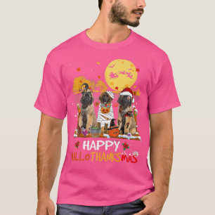 Leonberger Fijne Hallothanksmas Halloween Thanksgi T-shirt
