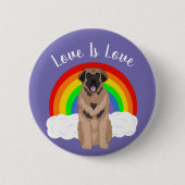Leonberger Gay Pride Rainbow-Button Ronde Button 5,7 Cm (Voorkant)
