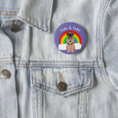 Leonberger Gay Pride Rainbow-Button Ronde Button 5,7 Cm (In situ)