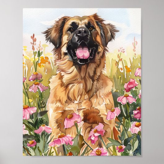Leonberger Gentle Giant Dog Art Print Poster (Voorkant)