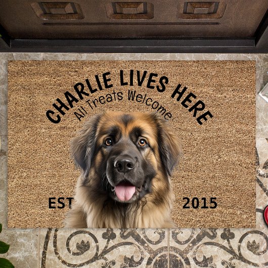 Leonberger gepersonaliseerd huisdier deurmat