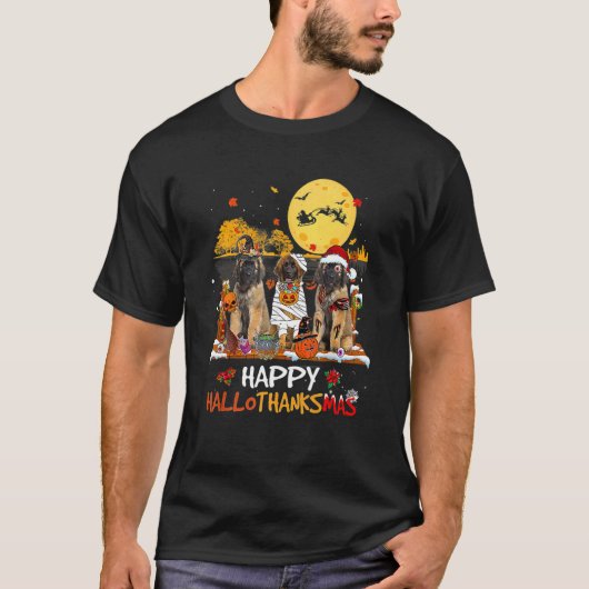 Leonberger Halloween Thanksgiving T-shirt (Voorkant)