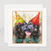 Leonberger Happy Birthday Bedankkaart (Voorkant / Achterkant)