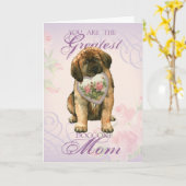 Leonberger Heart mama Kaart (Gele Bloem)