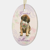 Leonberger Heart Mom Ceramic Ornament (Links)