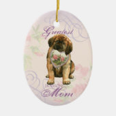 Leonberger Heart Mom Ceramic Ornament (Voorkant)