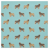 leonberger hond lichtblauw stof (Swatch)