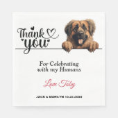 Leonberger Hond Papieren servetten (Voorkant)