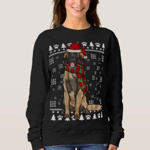 Leonberger Hond Santa Hoed Xmas Lelijke Kerstmis Trui