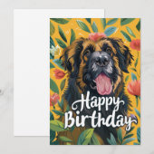 Leonberger Hond Verjaardag Feestdagenkaart (Voorkant / Achterkant)