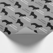 Leonberger Honden Silhouetten Cadeaupapier (Hoek)