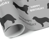 Leonberger Honden Silhouetten Cadeaupapier (Rol Hoek)