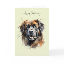 Leonberger honden verjaardagskaart #1