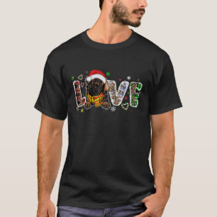 Leonberger Hondenliefhebber Santa Hat Leopard Pset T-shirt