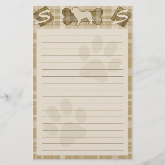 Leonberger Hondenras Stationery Briefpapier (Voorkant)