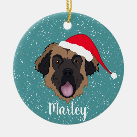 Leonberger Keramisch Ornament (Voorkant)