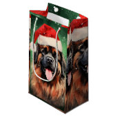 Leonberger Kerstborstel schilderen kunstwerk Klein Cadeauzakje (Voorkant Gekanteld)