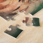 Leonberger Kerstborstel schilderen kunstwerk Legpuzzel (Zijkant)