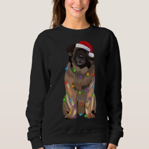 Leonberger kerstlampjes Hondenliefhebber Santa H Trui