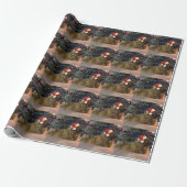 Leonberger kerstpapier cadeaupapier (Uitgerold)