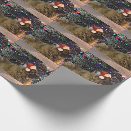 Leonberger kerstpapier cadeaupapier (Hoek)