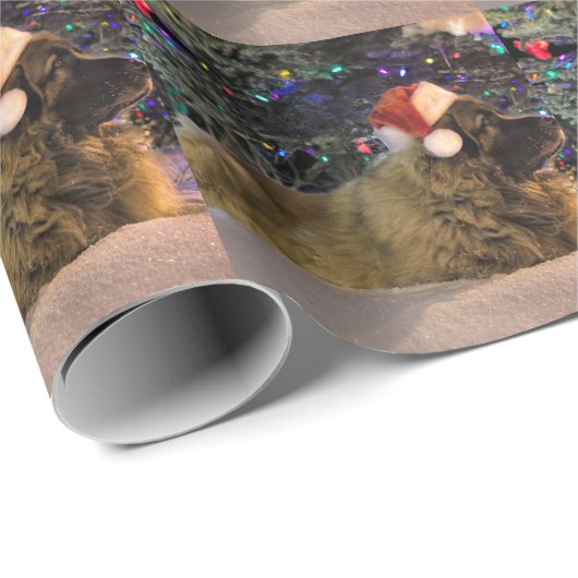 Leonberger kerstpapier cadeaupapier (Rol Hoek)
