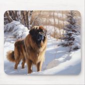 Leonberger Laat het Sneeuwen Kerstmis Muismat (Voorkant)