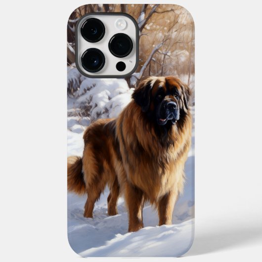 Leonberger liet het sneeuwen Kerstmis Case-Mate iPhone Case (Achterkant)