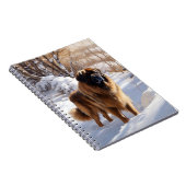 Leonberger liet het sneeuwen Kerstmis Notitieboek (Rechterzijde)