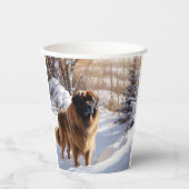 Leonberger liet het sneeuwen Kerstmis Papieren Bekers (Voorkant)