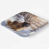 Leonberger liet het sneeuwen Kerstmis Papieren Bordje (Gebogen)