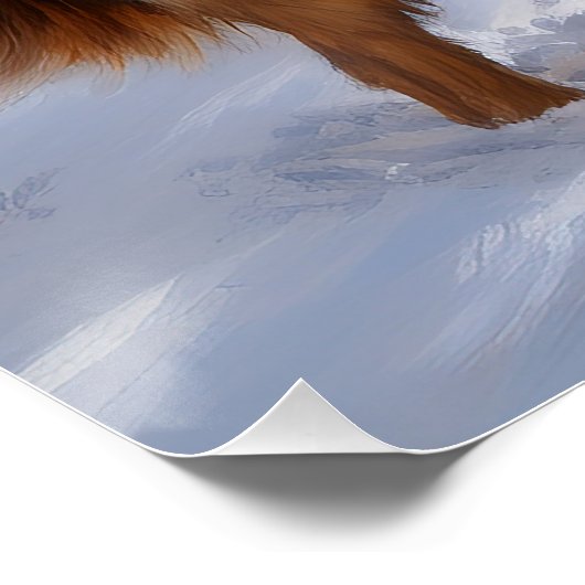 Leonberger liet het sneeuwen Kerstmis Perfect Poster (Hoek)