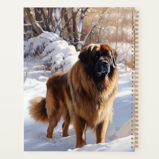 Leonberger liet het sneeuwen Kerstmis Planner (Achterkant)