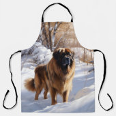 Leonberger liet het sneeuwen Kerstmis Schort (Voorkant)