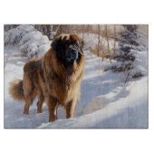 Leonberger liet het sneeuwen Kerstmis Snijplank (Voorkant)