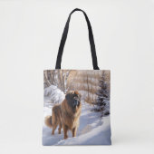 Leonberger liet het sneeuwen Kerstmis Tote Bag (Voorkant)