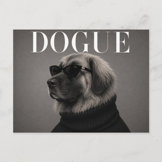 Leonberger Luxe Mode Hondenportret Briefkaart (Voorkant)