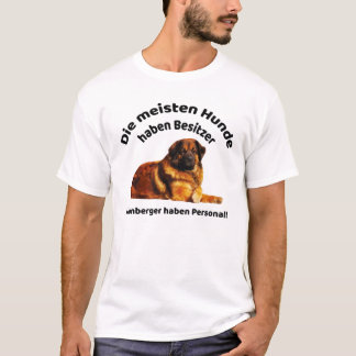 Leonberger met eigen personeel t-shirt