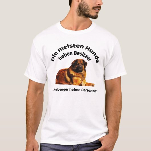 Leonberger met eigen personeel t-shirt (Voorkant)