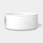 Leonberger Minimalist Line Art personalized bowl Voerbakje (Rechts)