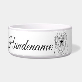 Leonberger Minimalist Line Art personalized bowl Voerbakje