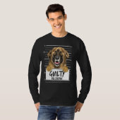 Leonberger Mugshot Schuldige Hond T-shirt (Voorkant volledig)
