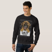 Leonberger Mugshot Schuldige Hond Trui (Voorkant volledig)