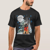 Leonberger Onder Maanlicht Sneeuw Kerstpyjama T T-shirt (Voorkant)